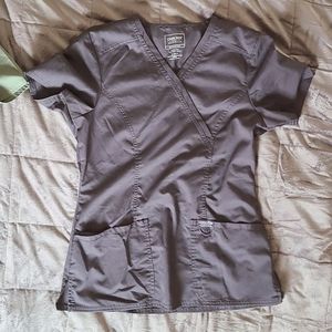 Women's Cherokee workwear charcoal scrub top